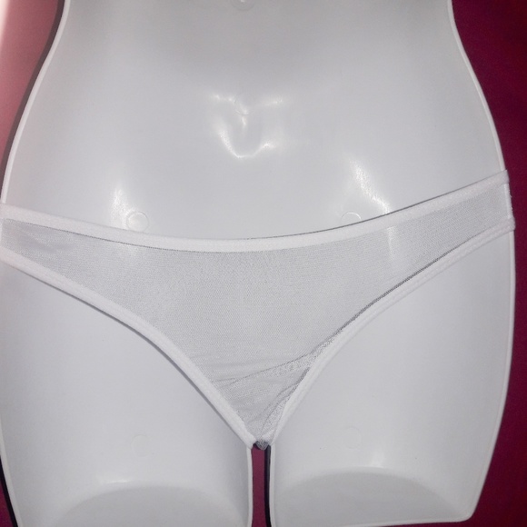 Cold Shoulder Sheer White Mesh Lace Babydoll Set - Picture 7 of 8